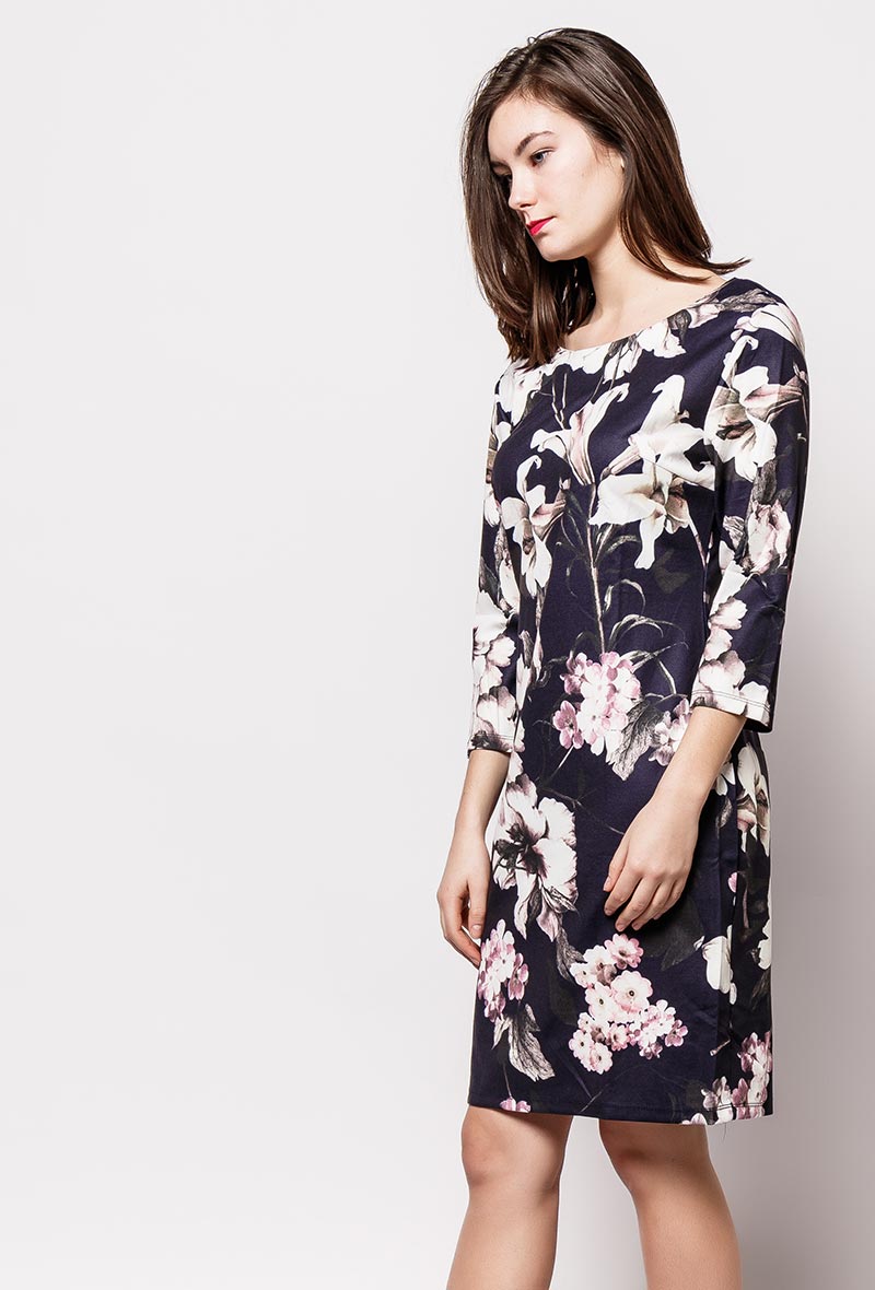 Ongekend Tuniek / jurk met mooie bloemenprint in prachtige kleuren YA-87